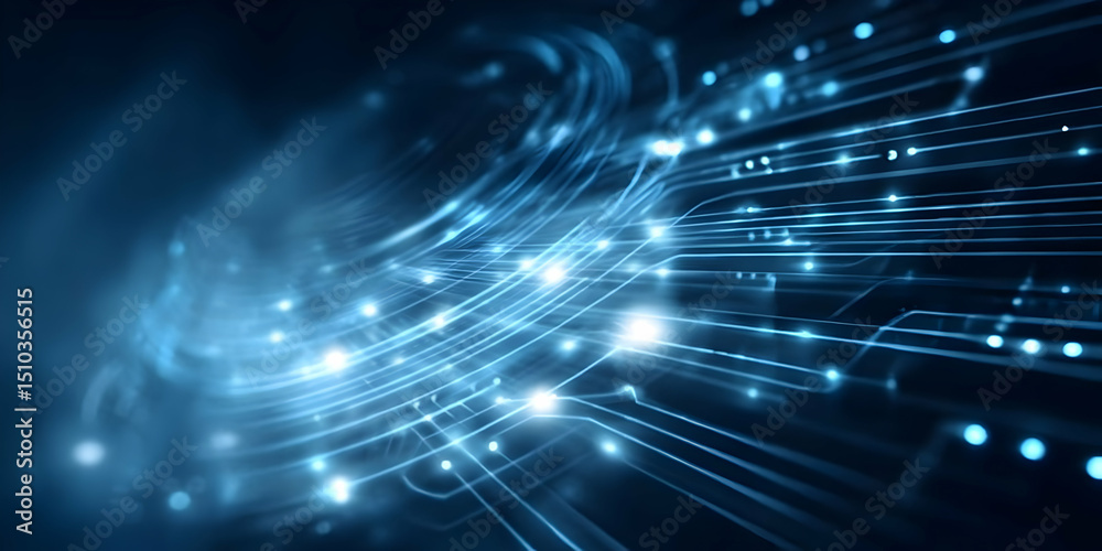 A visually captivating abstract representation of technology, showcasing vibrant blue lines and glowing dots, symbolizing innovation and connectivity. A visually captivating abstract representation of technology, showcasing vibrant blue lines and glowing dots, symbolizing innovation and connectivity.