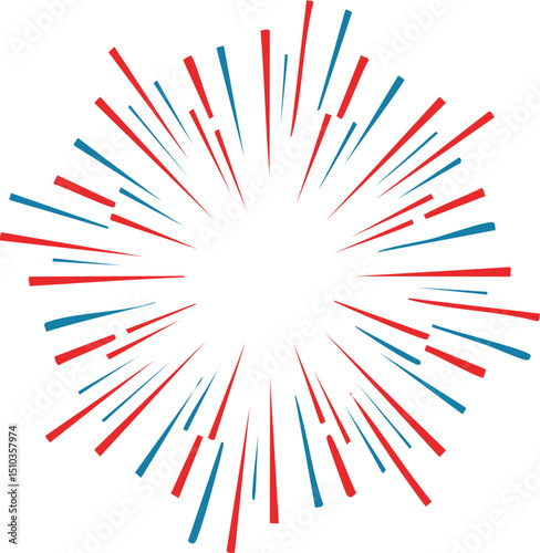 red blue burst blast