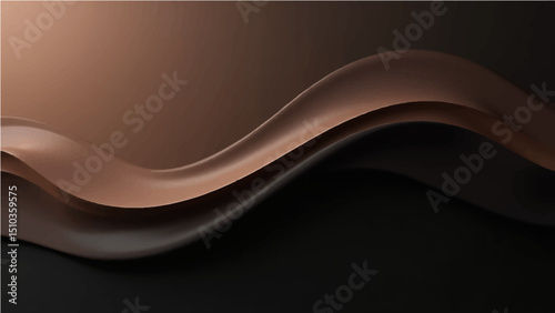 Abstract background with soft brown black gradient and flowing line.