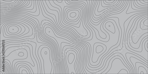  A seamless vector pattern of thin, light gray contour lines on a solid medium gray background, forming an abstract topographic map.