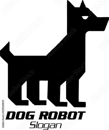 Dog Robot Dog Robotic Logo Design, futuristic design, isolated cybernetic dog, robotic animal concept for futuristic