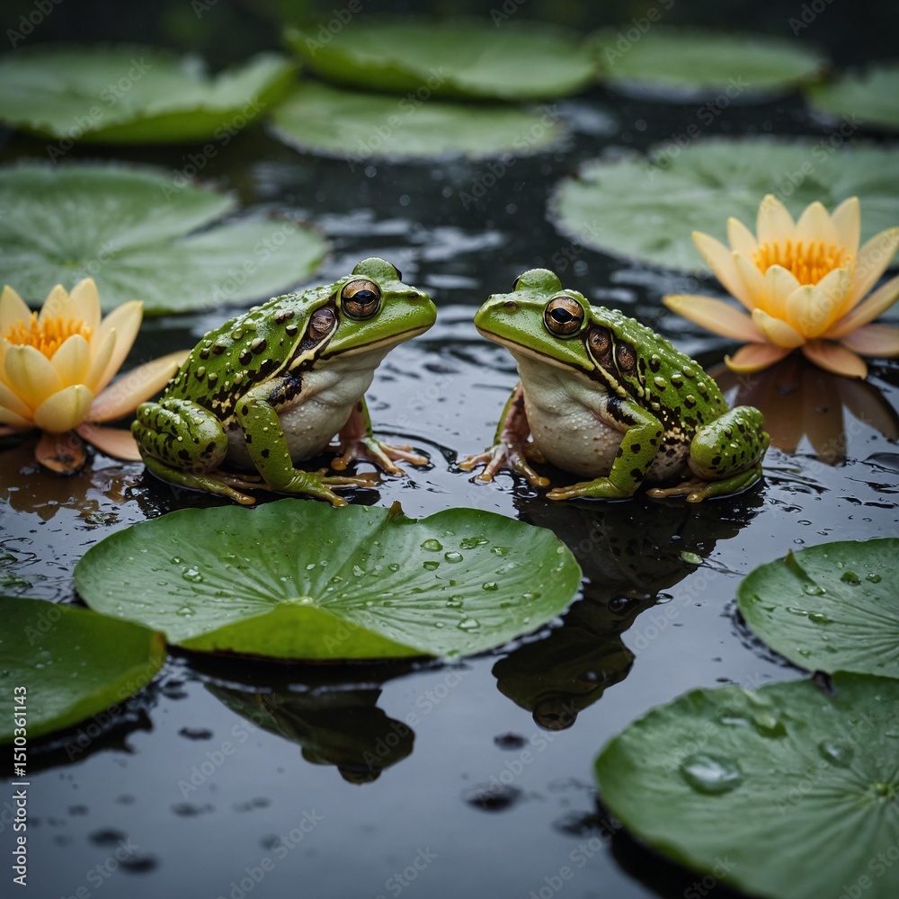 Obraz premium frog in the water