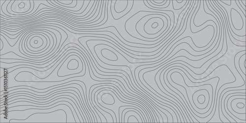  A seamless vector pattern of thin, light gray contour lines on a solid medium gray background, forming an abstract topographic map.