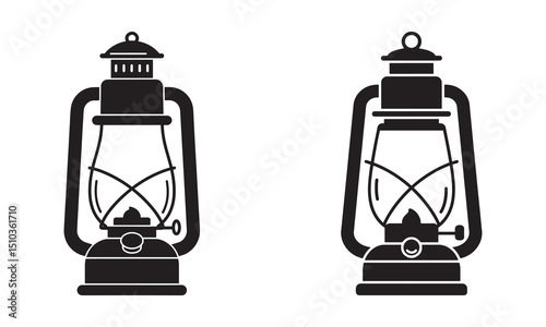Kerosene Lamp Icons flat vector icon for apps and website