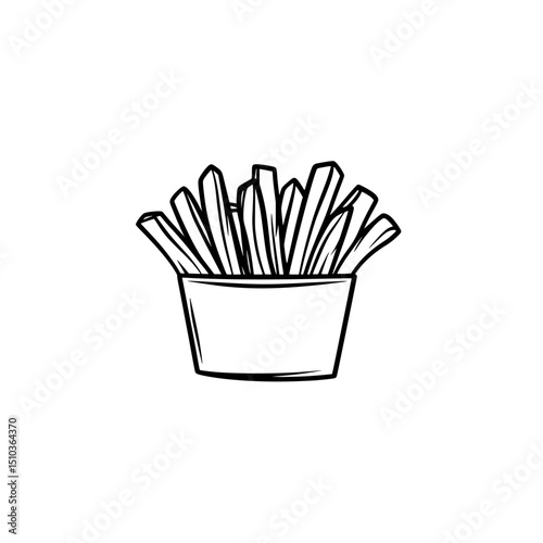 french fries vector illustration