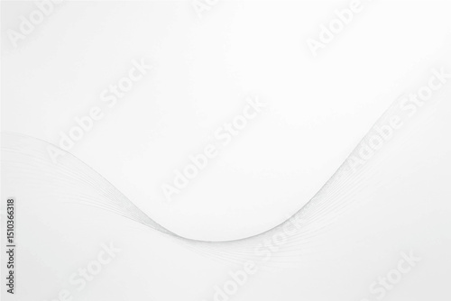 Abstract background with white gradient and flowing line.