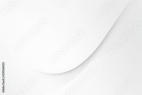 Abstract background with white gradient and flowing line.