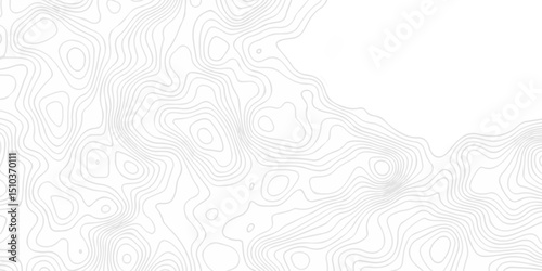 Modern Abstract white topo map location discovery. vector topo map design White background with topographic world grid wave Topographic map geographic line texture.	