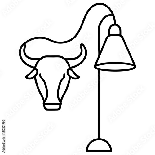 vector illustration of a lamp