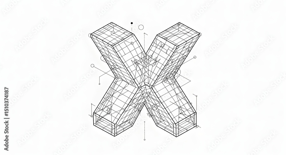 Fototapeta premium Abstract Geometric Vector Art Design Featuring Minimalist Three-Dimensional Shapes