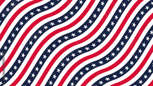 Stars and Stripes American Flag Background. USA celebration background with American flag decoration for the 4th of July, Independence Day, Presidents Day, and Labor Day. Vector illustration.