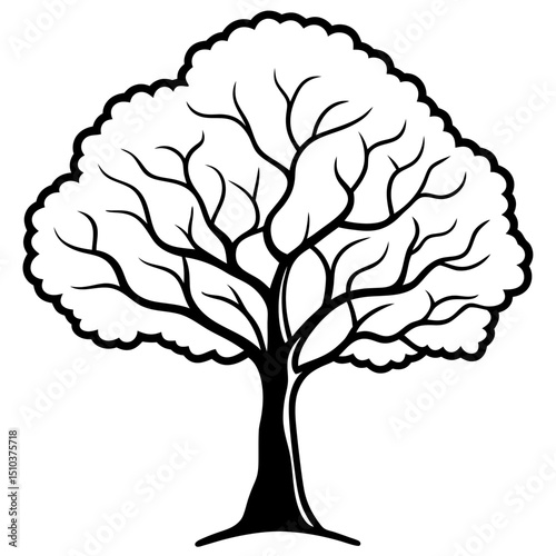vector tree silhouette
