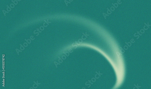 Tea green illuminated spots on pine green, grainy color gradient background, noise texture effect, copy space