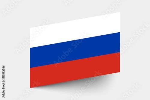 Flag of Russia. Russia flag official colors tilted icon digital vector illustration design.