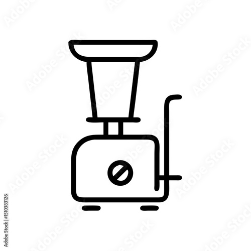 Kitchen appliances vector illustration of a modern food processor  