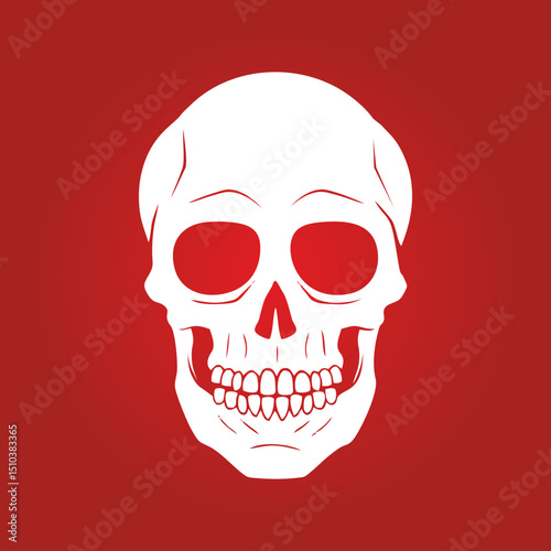 Handmade vector skull design