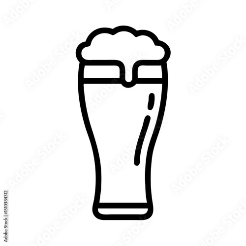 Simple glass with smiling face and water inside representing drinks  