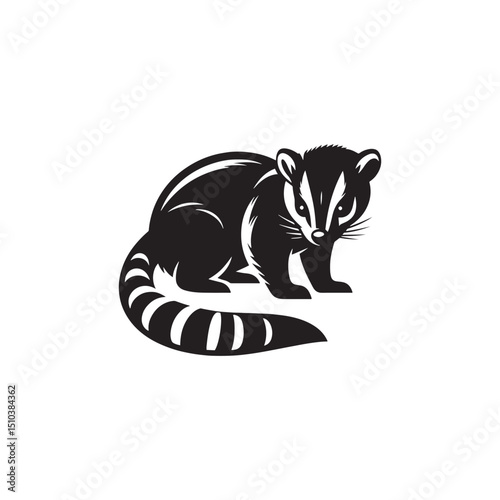 **"Stealthy Coyote Vector Silhouette: Wild Canine Design Featuring Lean Body, Bushy Tail, and Alert Stance in Clean, Minimalist Style for Crafts and Digital Artwork Projects"**
