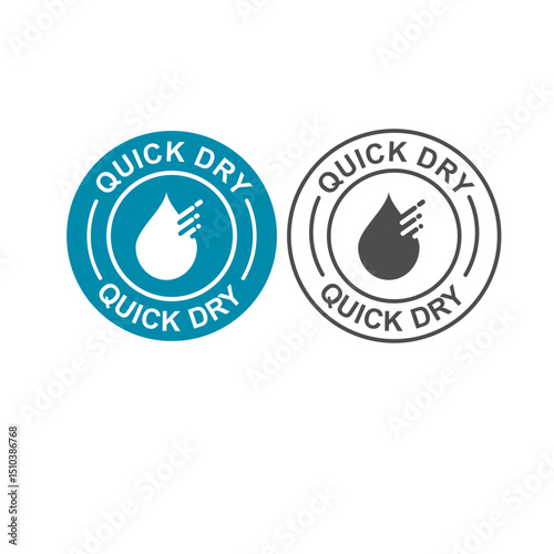 Quick dry design logo template illustration