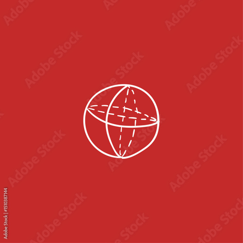Circle geometry icon logo flat vector design