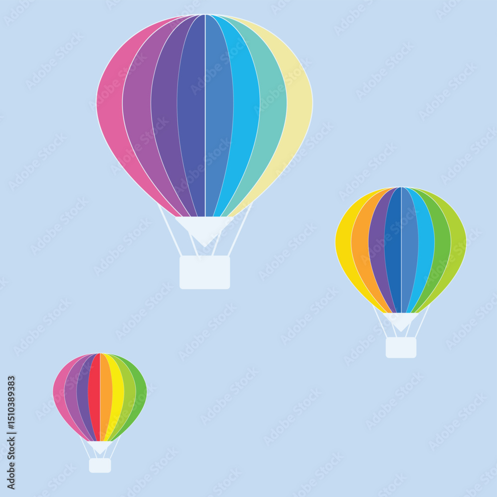 Fototapeta premium hot air balloon, vector illustration