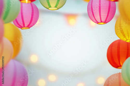 Colorful Lanterns Creating a Festive Atmosphere