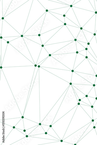 The vector background uses dots and connecting lines to symbolize the harmony between science and technology in solving complex global human challenges together.

