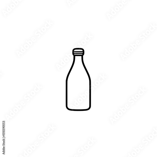 glass bottle isolated on white