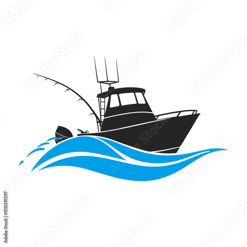Fishing Boat on the Waves