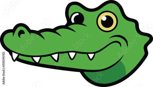 crocodile head icon clipart vector on transparent background