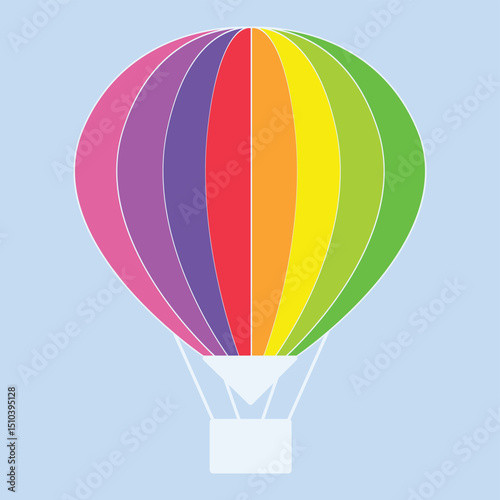 hot air balloon, vector illustration