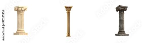 Ancient Decorative Pillars: Ornate Columns for Architectural Design


