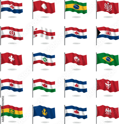 Create a kinds of country flag icons set vector art color white background Free Download Create a kinds of country flag icons set vector art color white background - GFXLoad