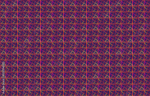 Aztec ethnic background design vector with a seamless pattern. Traditional motifs are illustrated. Element of a seamless pattern template