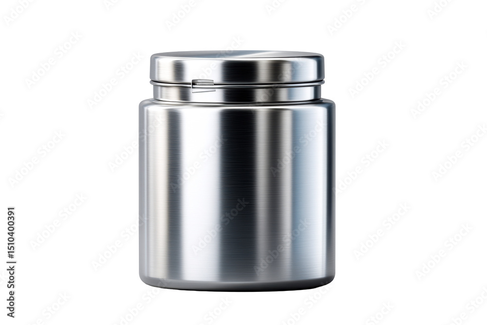 Stylish stainless steel container with a sleek design for storage Stylish stainless steel container with a sleek design for storage