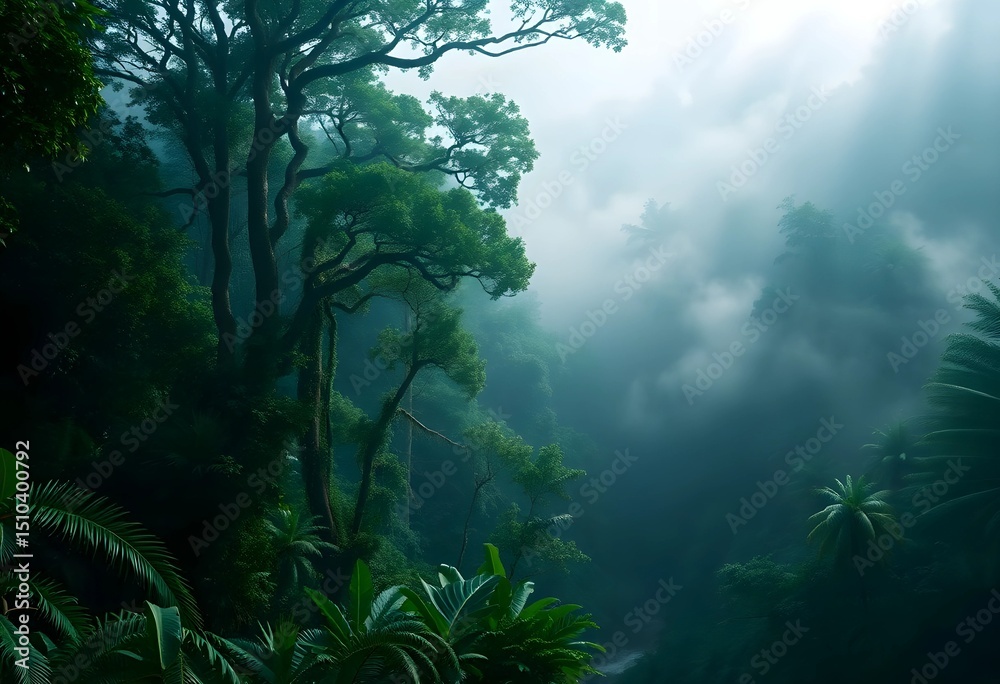 Fototapeta premium morning mist in the forest