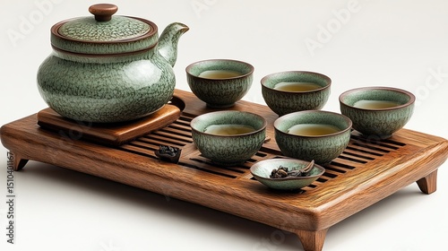 A traditional Chinese tea set, perfect for a calming and cultural tea-drinking experience.