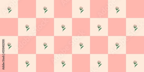 Fototapeta Naklejka Na Ścianę i Meble -  Seamless watercolour and unique floral pattern background for covers, notes, banner. Soft backgrounds colour. Watercolour art work. Flower stalk. Colourful flower.