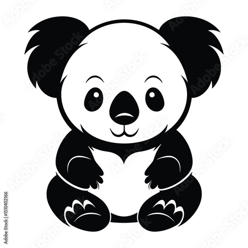 Koala isolated vector silhouette