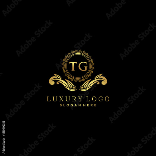 TG letter initial monogram luxury logo