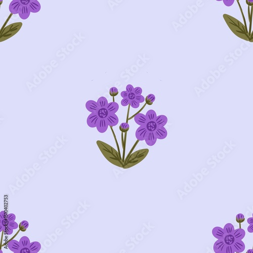 Fototapeta Naklejka Na Ścianę i Meble -  Seamless watercolour and unique floral pattern background for covers, notes, banner. Soft backgrounds colour. Watercolour art work. Flower stalk. Colourful flower.
