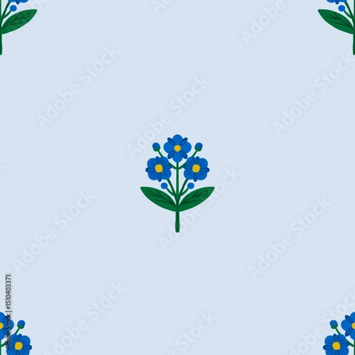 Fototapeta Naklejka Na Ścianę i Meble -  Seamless watercolour and unique floral pattern background for covers, notes, banner. Soft backgrounds colour. Watercolour art work. Flower stalk. Colourful flower.
