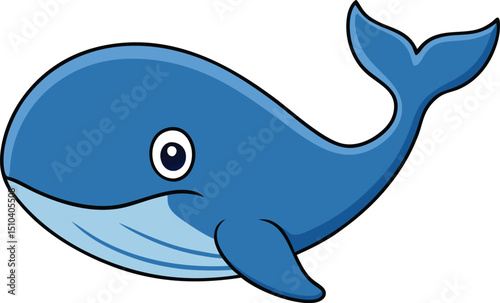 whale clipart vector on transparent