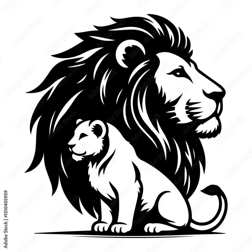 Fototapeta premium lion vector illustration