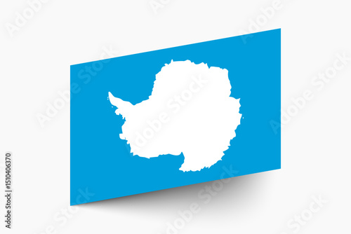 Flag of Antarctica. Antarctica flag official colors tilted icon digital vector illustration design.
