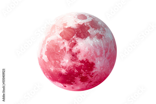 Red moon on a clear background showcasing celestial beauty