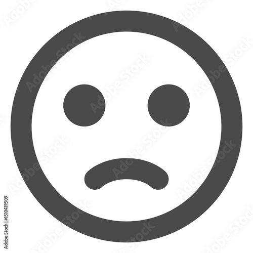 Clean and Modern Icon of Sad