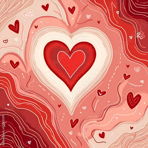 red heart background