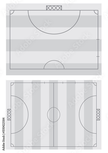 Futsal  field and ball. vector