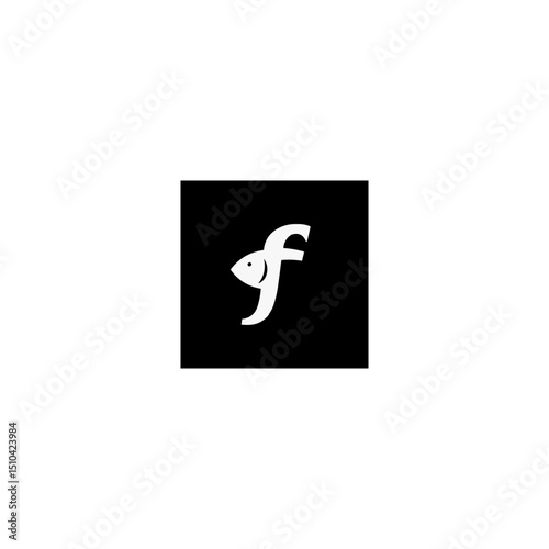 Unique and creative logo design featuring a fish motif combined with a letter